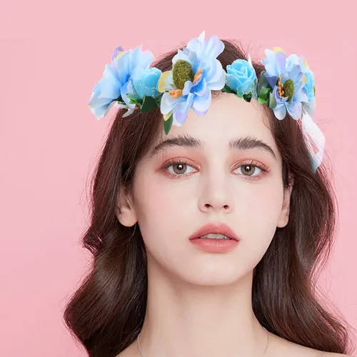 Diadema Floral Bohemia Para Mujer, Guirnalda Floral