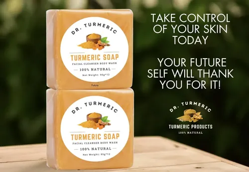 Limpiador Facial Y Corporal Soap Bar Dr. Turmeric, 3 X 100 G