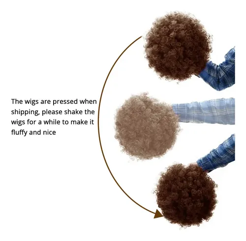 Payaso Sintético Afro Esponjoso De Belleza Sin Peluca Para C