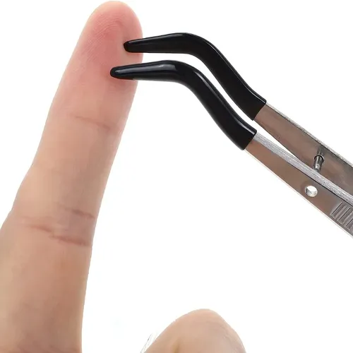 Pinzas De Cejas De Acero Inoxidable Curvadas Suaves