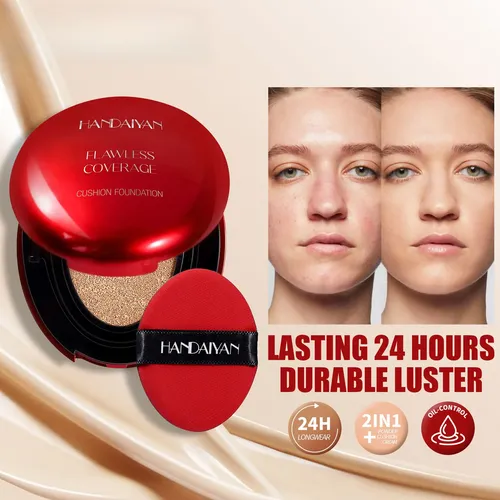 Cojín Base Rojo Natural Cobertura Natural Efecto Piel