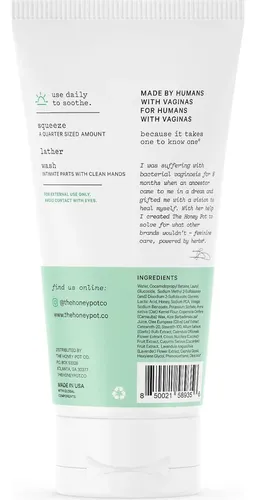 Lavado Calmante De Avena Coloidal The Honey Pot 177 Ml