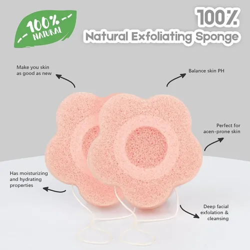 Set De 6 Esponjas Konjac Para Facial Y Cuerpo