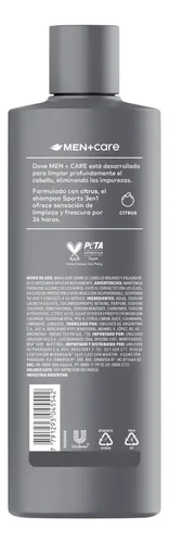 Dove Men +Care Sports 3en1 Shampoo 400 Ml