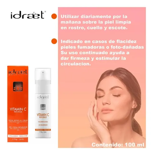 Vitamina C Pura Gel Antiage Reparador Colageno Polifenoles