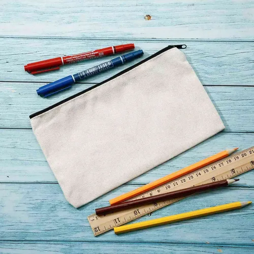 50 Bolsas De Lona Con Cierre Para Lápices, Maquillaje, Cosmé