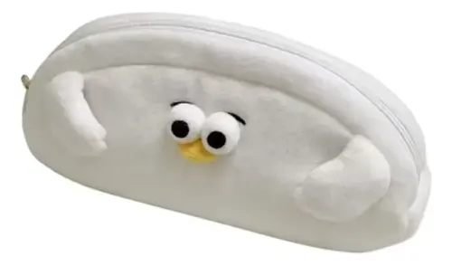 Neceser Pato Blanco Bolso De Maquillaje Viaje De Felpa Suave