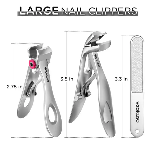 Cortaúñas Gruesas De Acero Inoxidable Con Lima For Personas