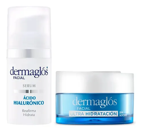Kit Facial Dermaglós Serum + Crema Gel Ultra Hidratacion