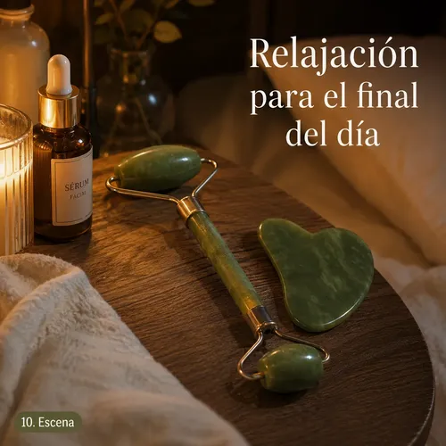 Masajeadores Gua Sha Y Roller Facial Piedra Natural