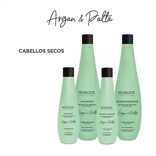 Shampoo Argan Y Palta Cab Secos Hidratacion 325ml Novalook