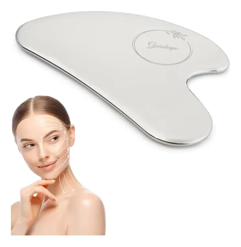 Gua Sha Facial Metal Plateado Sculptor Antiinflamatorio
