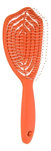 Ergonomic Detangling Brush Hollow Out Curved Hair Yellow 3tt607558-y