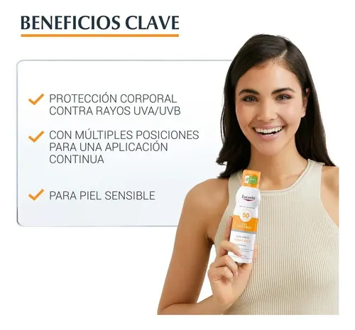 Eucerin Sun Protector Fps 50 Spray Transparente Toque Seco