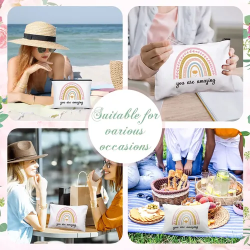 Bolsas De Maquillaje Chunful Inspiradoras De Lona, 10 Unidad