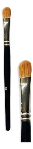 Brocha Make Up Supplies N18 Negro Cabello Natural