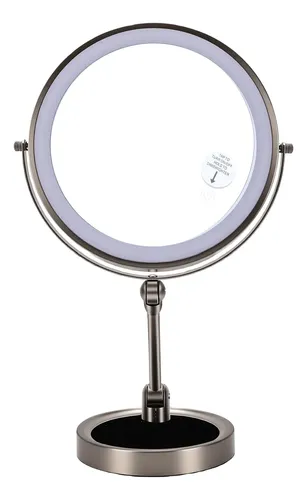Espejo De Maquillaje Con Aumento Iluminado De Doble Cara