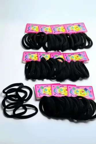 Colitas Para El Cabello X 72 Unidades, Negra, 4cm