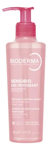 Gel Moussant Bioderma Sensibio Gel Moussant Micelar día/noche para piel sensible de 200mL 18+ años