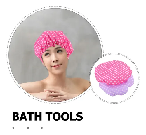 Gorros De Ducha Impermeables, 2 Unidades, Gorros De Baño Par