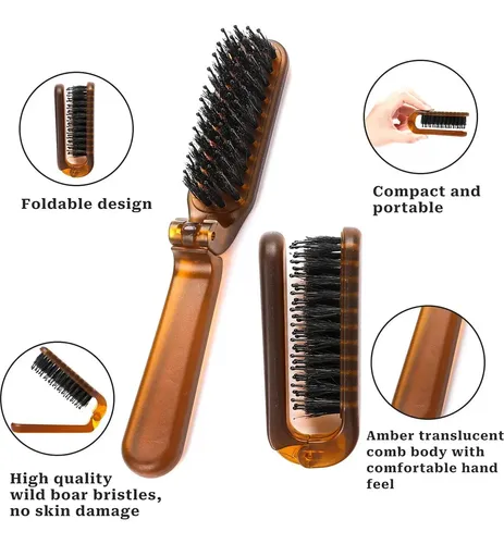 Cepillo De Cabello Plegable Sliverdew Mini 17.8×2.5cm Para