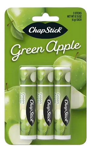 Chapstick Hidratante Labial Manzana Verde Green Apple X3