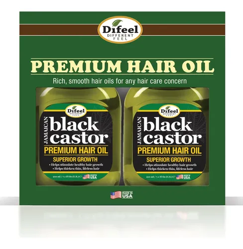 Paquete De Aceite Capilar Difeel De Ricino Negro Jamaicano,