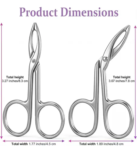 Pinzas Para Cejas Acero Inoxidable Precisión 2 Unidades