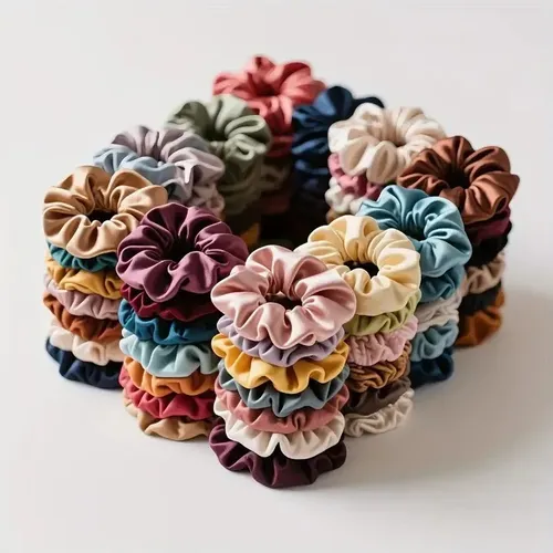 30 Coleteros Satinados, De Alta Elasticidad, Pelo De Color L