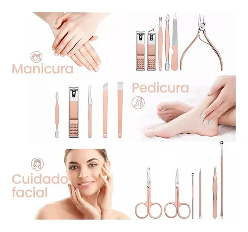 Set Uñas Manicura Pedicura Puntos Negros -profesional 18 P