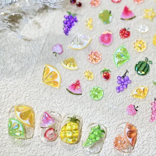 Adhesivos Para Uñas Fruit Party Jelly 3d En Relieve