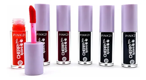 Set X 6 Brillo Labial Cherry Lip Tint Para Labios Pink 21