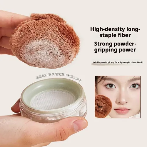 4 Esponjas De Maquillaje Suaves Y De Pelo Largo