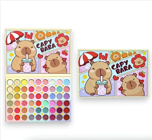 Paleta De Sombras Capibara 54 Colores Infantil Mate Brillos