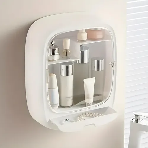 Organizador Colgante Cosmético Pared Baño Estante Tapa Cajon