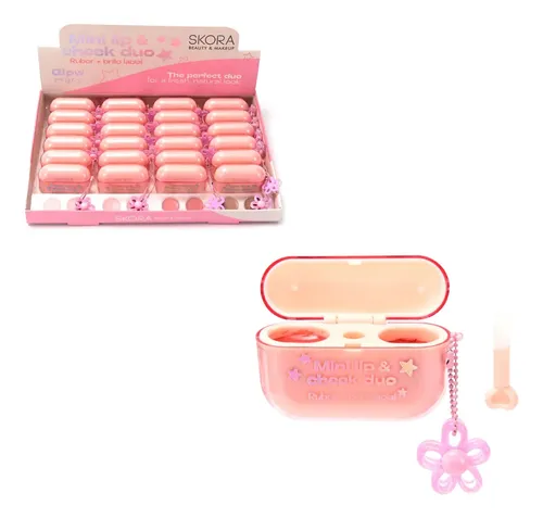 Kit Dúo Brillo Labial Y Rubor Cremoso Skora Beauty