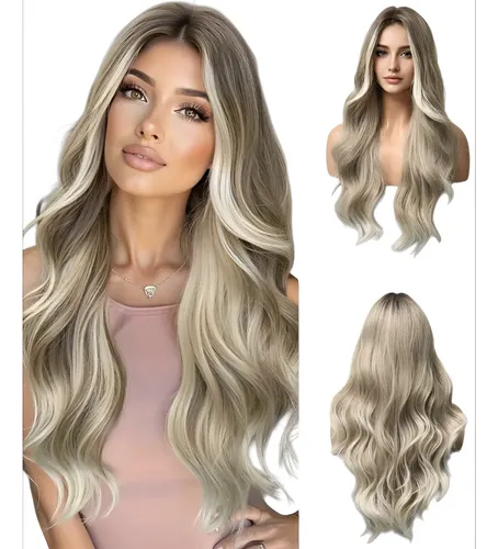 Peluca Hisan Cascada Platino Extra Clara Soñada