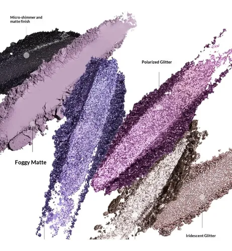 Paleta Kaleidos Glitter 4 Sombras, 6 Tonos, Acabado Mezcla