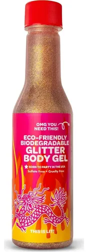 Gel De Brillo Corporal Y Facial Oro Rosa Biodegrabable