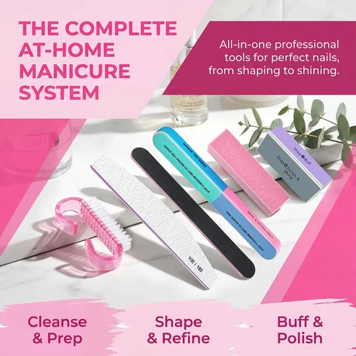 Set De Limas De Uñas Profesionales De 18 Piezas Para Decorac