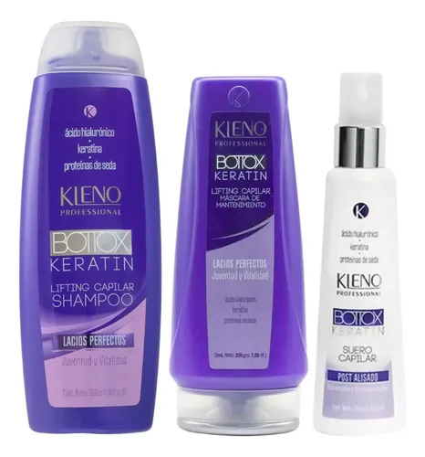 Kleno Bottox Keratin Sh + Mascara + Suero Post Alisado Chico
