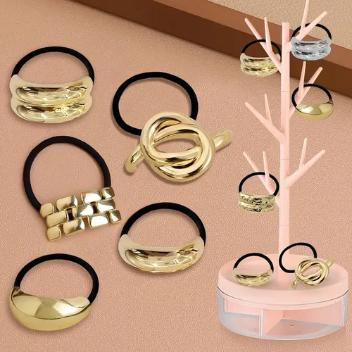 As Piezes For El Pelo De Metal Retro For Mujer 8 Pcs Xz
