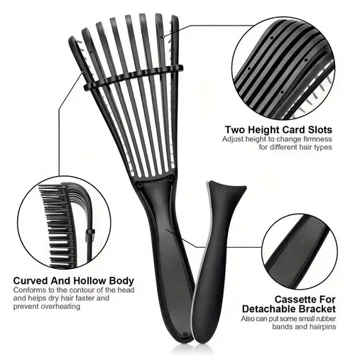 Cepillo Para Cabello Detangler, 8 Puntas, Peine Húmedo Y Sec