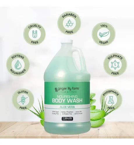 Gel De Baño Ginger Lily Farms Club & Fitness 3,8 L Con Aloe