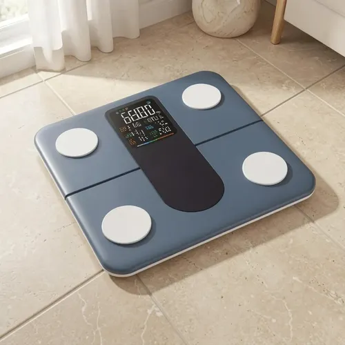 Balanza De Baño Personal Inteligente Bluetooth 200 Kg Utile Azul