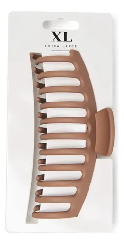 Broche De Pelo Grande Xl Extra Large Teo Beige Beige