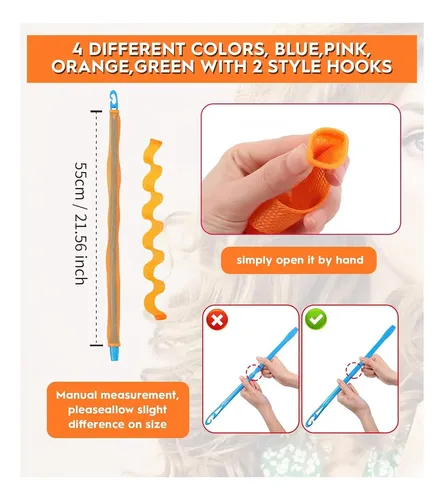 Set De 40 Rulos Sin Calor Para Ondas En El Cabello