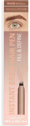 Lápiz De Cejas Revolution Beauty, Marrón Cálido, Larga