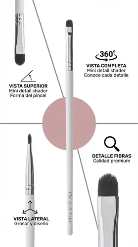 Pincel De Maquillaje Detalle Ojos Delineado Melody Scher Blanco