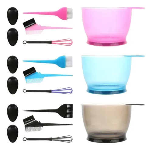 Kit 5 Piezas: Brochas, Bol Y Aplicador Para Teñir Cabello